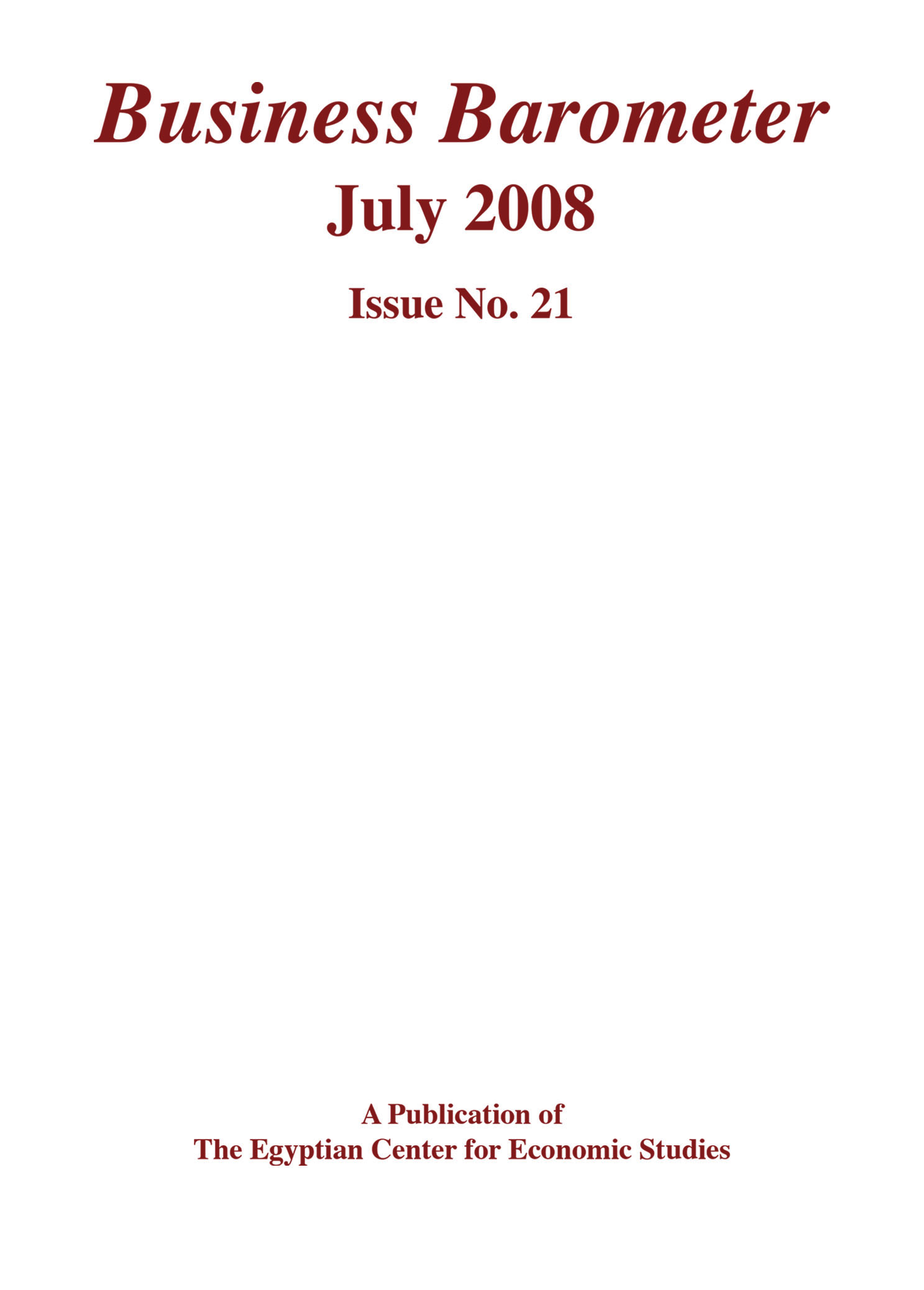 Issue 21 (January – June 2008)