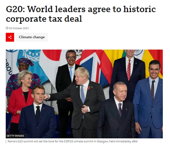 G20: World leaders agree to historic corporate tax deal